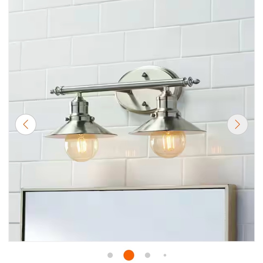 Brushed nickel vanity Light Fixture